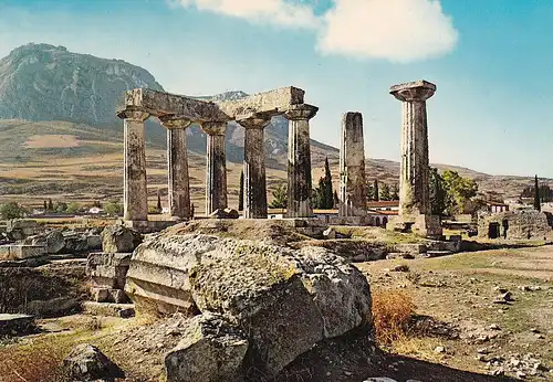 802 - Griechenland - Greece , Korinth , Corinth , Apollon Tempel - gelaufen 1960