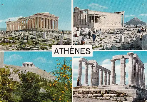 803 - Griechenland - Greece , Athen , Akropolis , Mehrbildkarte - gelaufen 1965