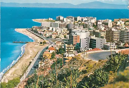 804 - Griechenland - Greece , Rhodos , Rhodes , Ansicht der Stadt , Strand - gelaufen 1975