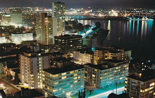 824 - Kanada - Canada , Vancouver by Night - gelaufen