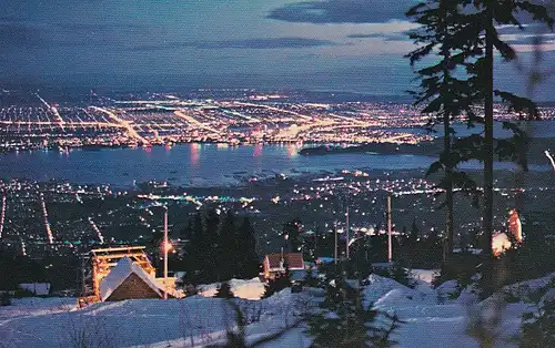 827 - Kanada - Canada , Vancouver , View from Grouse Mountain - gelaufen 1969