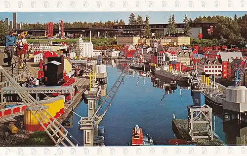 845 - Dänemark - Danmark , Billund , Legoland , Miniland , Hafen - gelaufen 1979