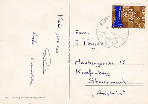 857 - Schweiz - Suisse , Switzerland , Amden , Sonnenterrasse über dem Walensee , Mehrbildkarte - gelaufen 1968