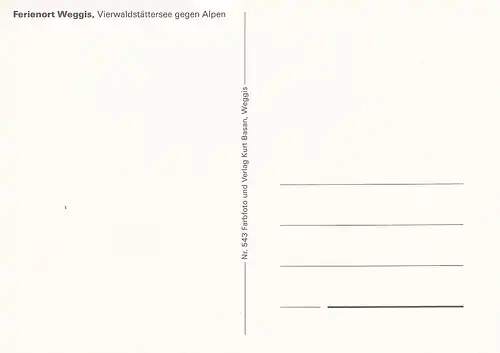 864 - Schweiz - Suisse , Switzerland , Weggis , Vielwaldstättersee - nicht gelaufen