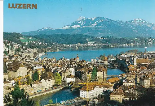 866 - Schweiz - Suisse , Switzerland , Luzern , Lucerne , Sicht gegen Rigi - gelaufen 1997