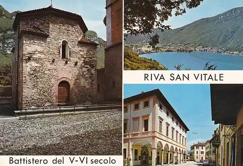 876 - Schweiz - Suisse , Switzerland , Tessin , Riva San Vitale , Taufkapelle aus dem 5.-6. Jahrhundert - gelaufen 1975