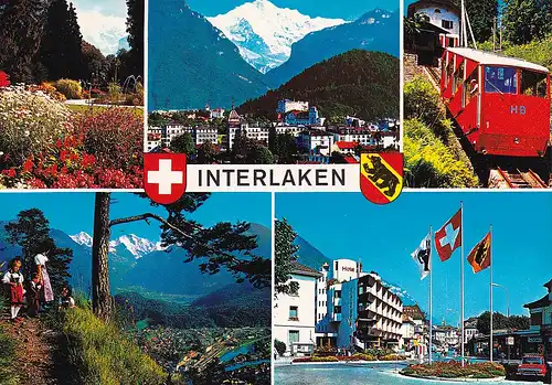 881 - Schweiz - Suisse , Switzerland , Bern , Interlaken , Bahn - gelaufen 1975