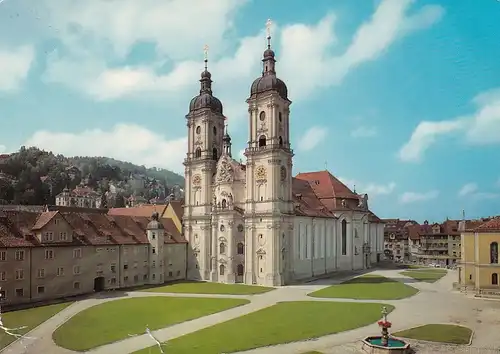 894 - Schweiz - Suisse , Switzerland , St. Gallen , Barock Kathedrale  - gelaufen