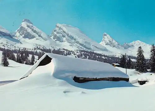 897 - Schweiz - Suisse , Switzerland , St. Gallen , Churfirsten , Winter im Obertoggenburg - gelaufen