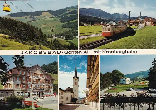 905 - Schweiz - Suisse , Switzerland , Appenzell , Jakobsbad Kronberg , Gontenbad - Ai , Kronbergbahn , Zug - gelaufen 1981