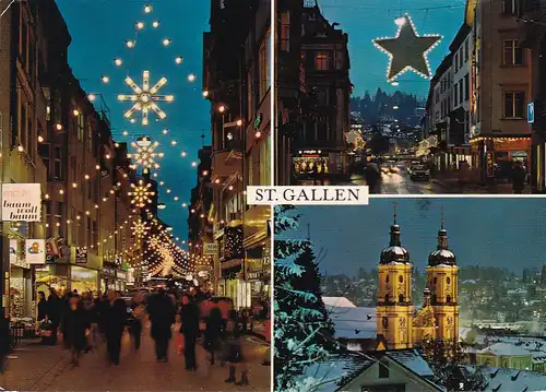 906 - Schweiz - Suisse , Switzerland , St. Gallen , Weihnachten in St. Gallen - gelaufen 1976