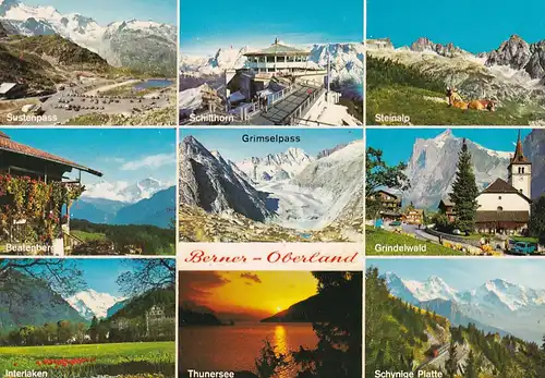 914 - Schweiz - Suisse , Switzerland , Bern , Berner Oberland - gelaufen 1974