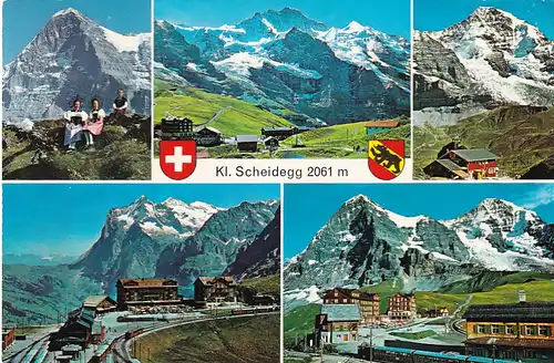 918 - Schweiz - Suisse , Switzerland , Bern , kleine Scheidegg , Pass  - gelaufen