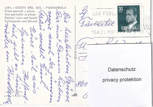 949 - Spanien - Fuengirola , Costa del Sol , Strand , Playa - gelaufen