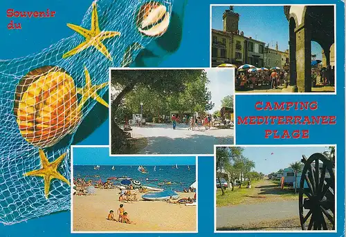 953 - Frankreich - Vias Plage , Camping Caravaning , Plage , Strand - gelaufen 1988