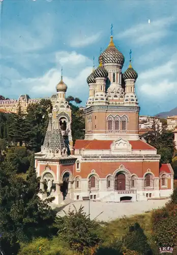 960 - Frankreich - Nizza , Cote d'Azur , russische Kathedrale , L'Eglise Russe - gelaufen 1979