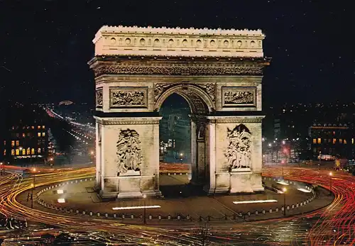 962 - Frankreich - Paris , L'Arc de Triomphe illumine , Triumphbogen - gelaufen 1978