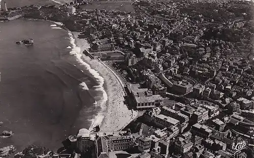 989 - Frankreich - Biarritz , Grande Plage , Casino , Rocher du Basta , Le Phare - gelaufen 1959