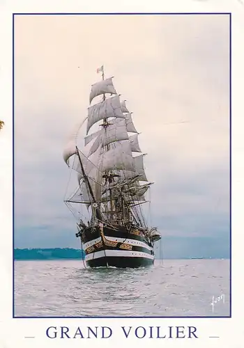 995 - Frankreich - trois mats carré Amerigo Vespucci , grand voilier , großes Segelboot - gelaufen 1999