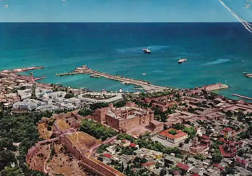 1003 - Griechenland - Rhodos , Panorama - gelaufen 1973