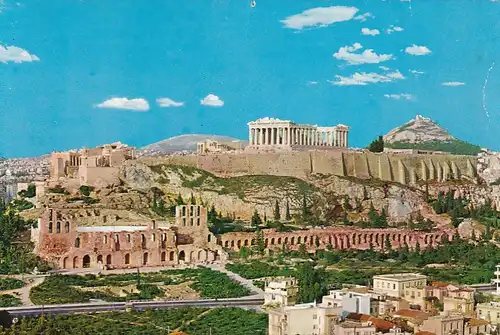 1008 - Griechenland - Athen , Akropolis - gelaufen