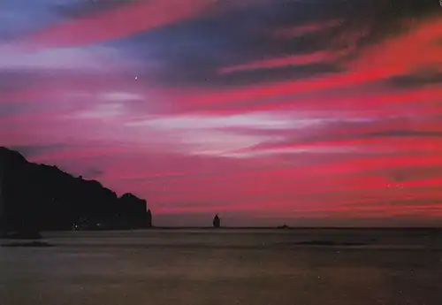 1045 - Japan - Cape of Kamui at the Syakotan Peninsulu , Sonnenuntergang - gelaufen 1972