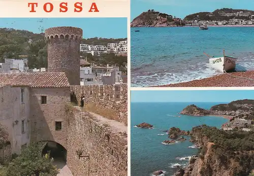 1062 - Spanien - Tossa , Costa Brava , Mehrbildkarte - gelaufen 1984