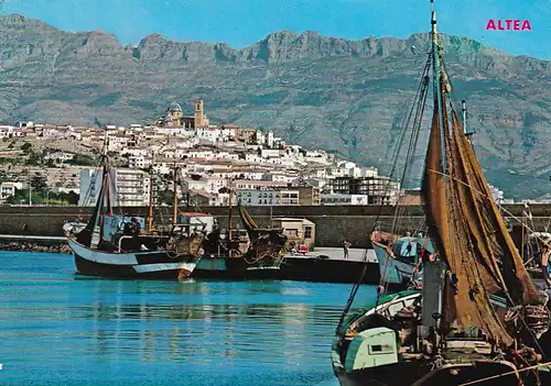 1063 - Spanien - Altea , Alicante , Hafen , Fischer , Schiff - gelaufen