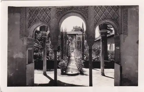 1074 - Spanien - Granada Generalife , Patio de los Surtidores , Gallegos , Sommerpalast und Landsitz der Nasriden-Sultane - gelaufen 1952