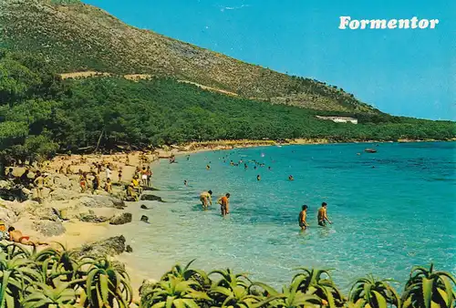 1086 - Spanien - Mallorca , Baleares , Pollensa , Formentor , Strand , Playa - gelaufen 1974