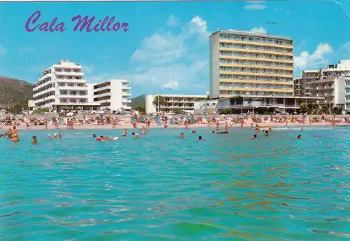 1087 - Spanien - Mallorca , Baleares , Cala Millor , Strand - gelaufen
