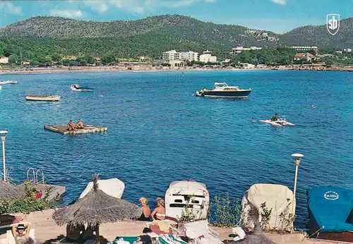 1091 - Spanien - Mallorca , Baleares , Palma Nova Bucht , Boot - gelaufen 1984
