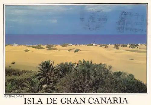 1100 - Spanien - Gran Canaria , Maspalomas , Dünen - gelaufen 1991