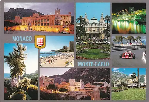 1106 - Monaco - Monte Carlo , Mehrbildkarte - gelaufen 1999