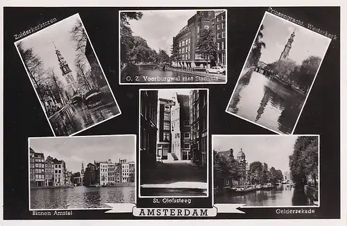 1122 - Holland - Amsterdam , Mehrbildkarte - gelaufen 1961