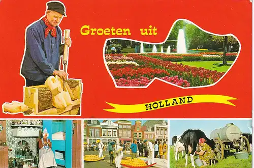 1127 - Holland - Verschiedene Ansichten , Mehrbildkarte - gelaufen 1981