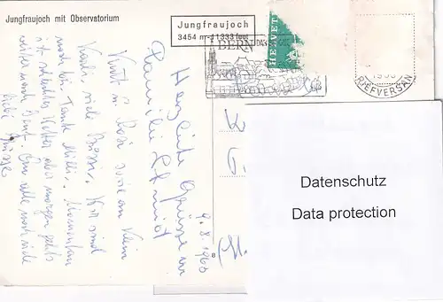 1145 - Schweiz - Suisse , Switzerland , Bern , Wallis , Jungfraujoch mit Observatorium - gelaufen 1963