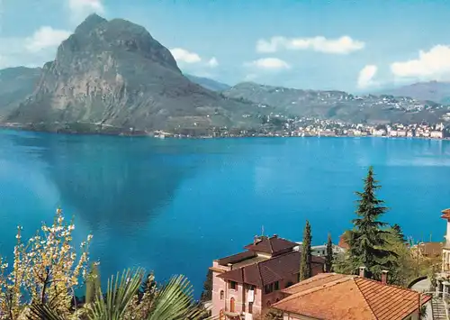 1156 - Schweiz - Suisse , Switzerland , Tessin , Lugano Castagnola , Monte S. Salvatore , Luganersee - gelaufen 1970