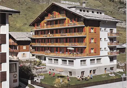 1158 - Schweiz - Suisse , Switzerland , Wallis , Zermatt , Hotel Garni Biner - gelaufen 1983