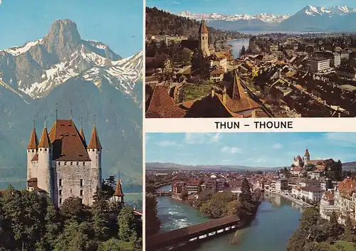 1165 - Schweiz - Suisse , Switzerland , Bern , Thun , Thoune , Panorama - gelaufen 1975