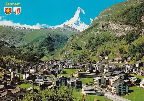 1168 - Schweiz - Suisse , Switzerland , Wallis , Zermatt , Matterhorn , Mont Cervin - gelaufen 1982