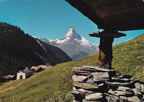 1181 - Schweiz - Suisse , Switzerland , Wallis , Zermatt , Findeln , Matterhorn - gelaufen 1974