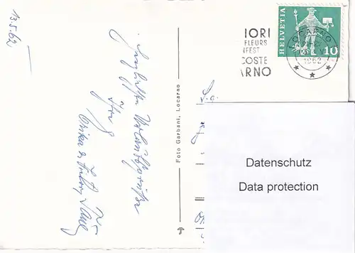 1183 - Schweiz - Suisse , Switzerland , Tessin , Orselina , Locarno , Mehrbildkarte - gelaufen 1962