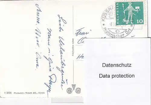 1193 - Schweiz - Suisse , Switzerland , Schwyz , Küssnacht am Rigi , Königin Astrid Kapelle - gelaufen 1961