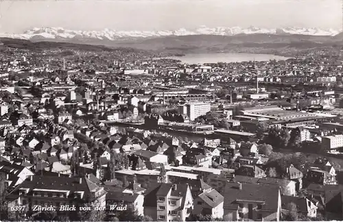 1194 - Schweiz - Suisse , Switzerland , Zürich , Blick von der Waid - gelaufen 1955