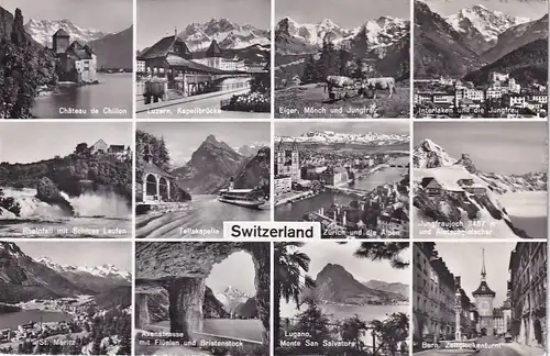 1195 - Schweiz - Suisse , Switzerland , Luzern , Tellskapelle , Axenstraße , Mehrbildkarte , Panorama - gelaufen