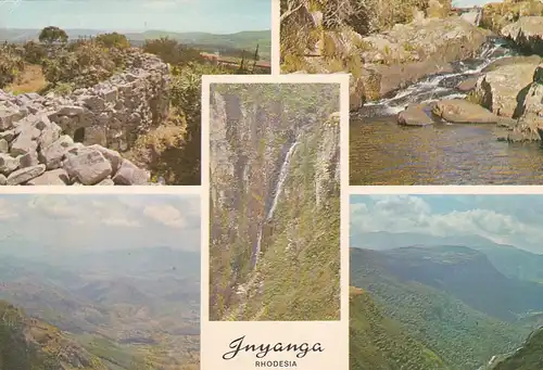 1202 - Rhodesien - Rhodesia , Inyanga , Nyamziwa Falls , Honde , Pungwe Gorge , Mtarazi Falls , Wasserfall - gelaufen 1977