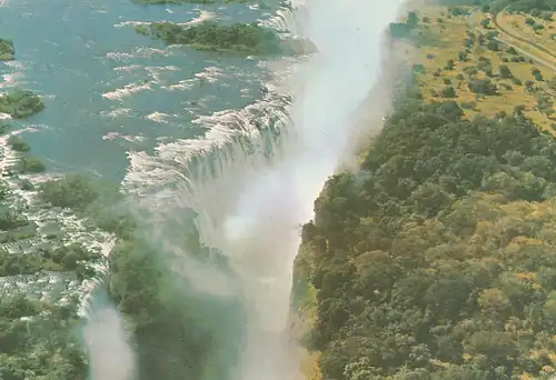 1204 - Rhodesien - Rhodesia , View of Main Gorge , Victoria Falls , Wasserfall - gelaufen 1976