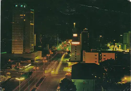 1258 - Rhodesien - Rhodesia , Salisbury , Jameson Avenue facing East by night - gelaufen 1978