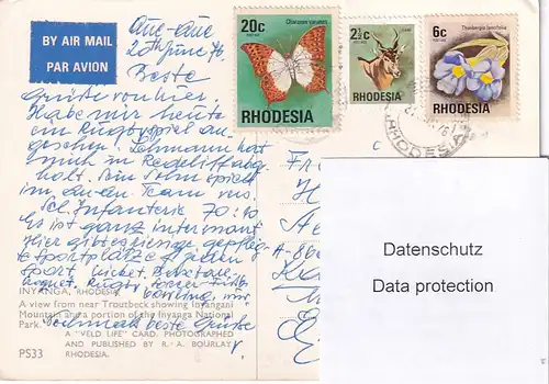 1315 - Rhodesien - Rhodesia , Inyanga , Panorama - gelaufen 1976